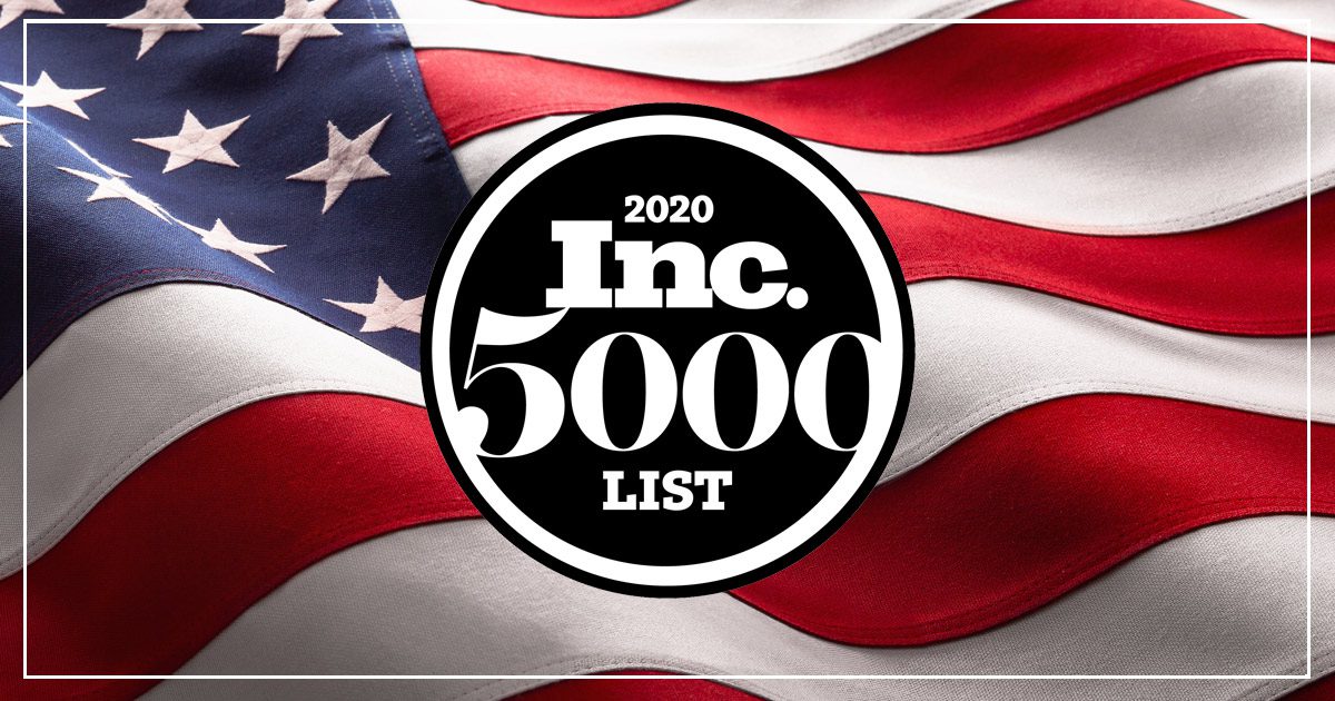 American Flag with 2020 INC 5000 List Icon